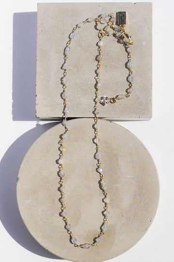 OPAL OCTOBER BIRTHSTONE NECKLACE